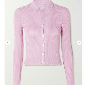 Calle Del Mar Ribbed Pink Cardigan